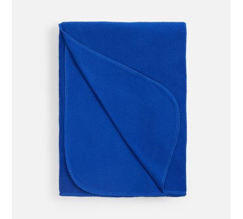 Флисовый плед Warm&Peace, ярко-синий