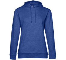 Толстовка с капюшоном женская Hoodie, ярко-синий меланж
