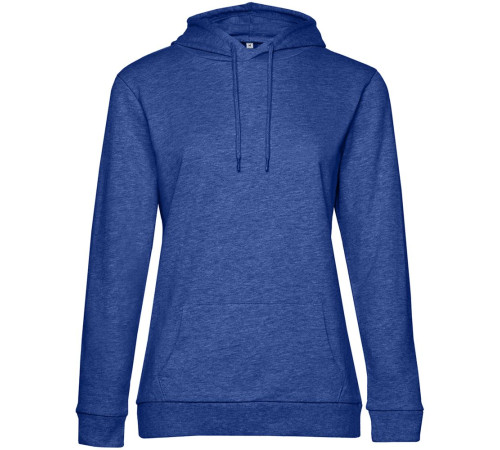 Толстовка с капюшоном женская Hoodie, ярко-синий меланж