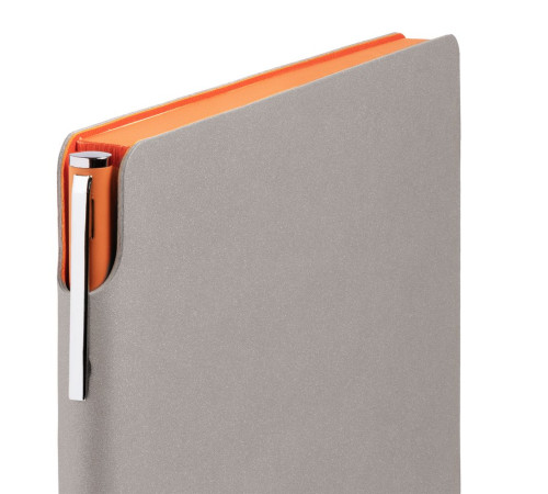 Ежедневник Flexpen, недатированный, серебристо-оранжевый