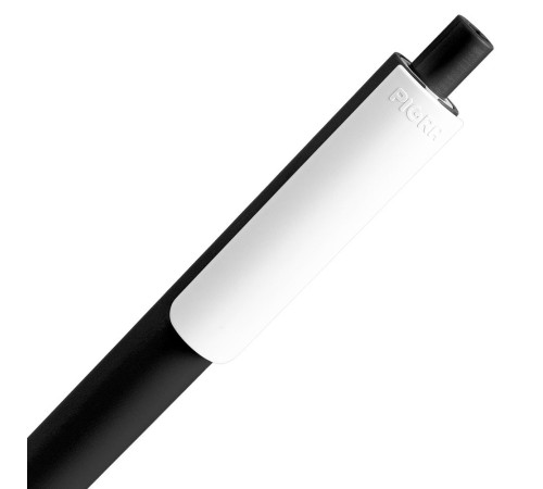 Ручка шариковая Pigra P03 Mat, черная с белым