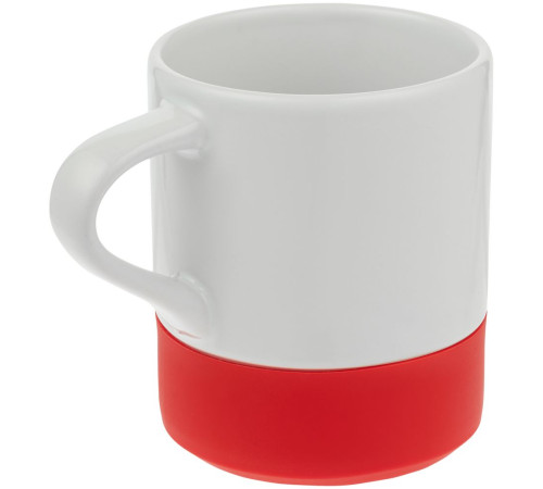 Кружка с силиконовой подставкой Protege, красная