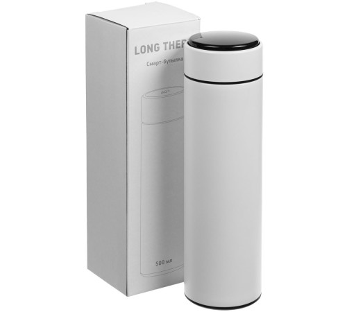 Смарт-бутылка с заменяемой батарейкой Long Therm, белая