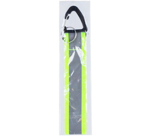 Светоотражающий брелок Flashline, серый с зеленым