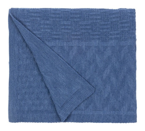 Плед Snippet, синий меланж (джинс)