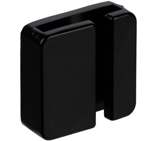 Квадратный шильдик на резинку Epoxi, черный