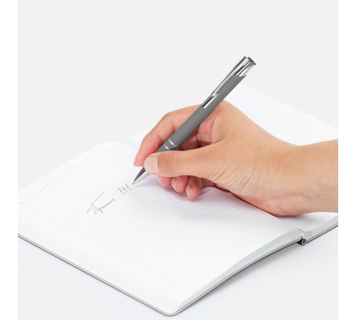 Ручка шариковая Keskus Soft Touch, серая