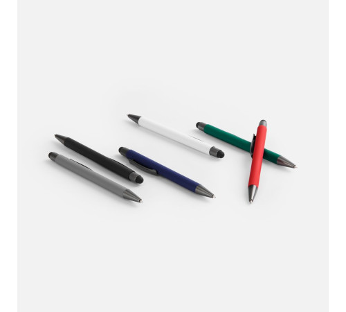 Ручка шариковая Atento Soft Touch Stylus со стилусом, черная