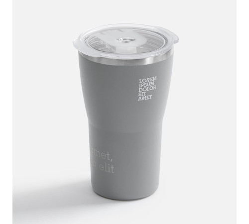 Термостакан Sapporo без логотипа, серый