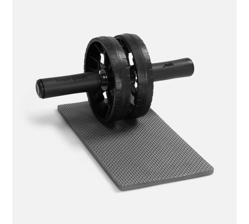 Ролик для пресса с ковриком Presswork, черный