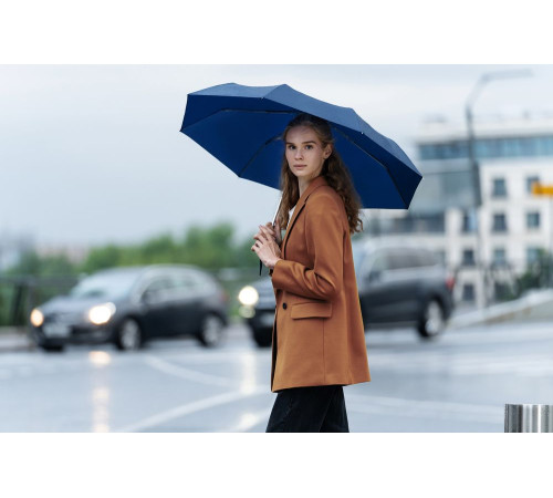 Зонт складной Basic, темно-синий