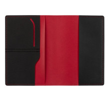 Обложка для паспорта Multimo, черная с красным