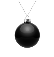 Елочный шар Finery Gloss, 8 см, глянцевый черный
