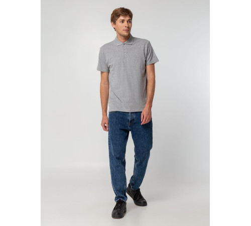 Рубашка поло мужская Spring 210, серый меланж