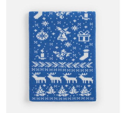 Шарф Holidale, синий с молочным