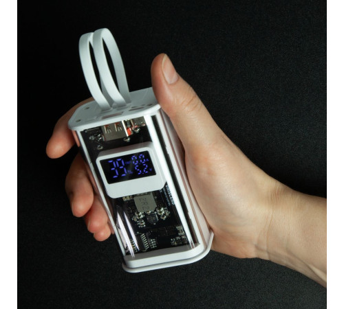 Аккумулятор с быстрой зарядкой Trellis Geek 10000 мАч, темно-серый