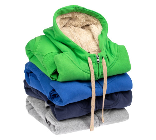 Толстовка унисекс на молнии Sherpa 280, ярко-зеленая