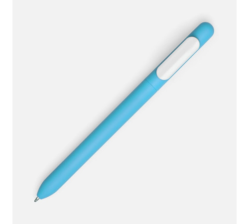 Ручка шариковая Swiper Soft Touch, голубая с белым