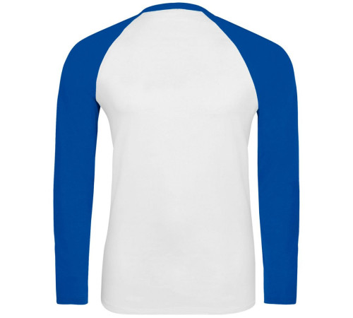 Футболка с длинным рукавом «Дно дна», белая с ярко-синим