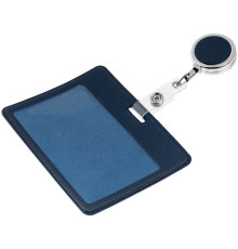 Чехол для карточки с ретрактором Devon, синий