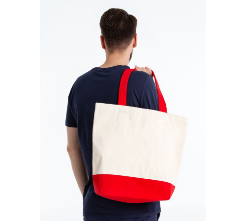 Холщовая сумка Shopaholic, красная