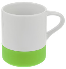 Кружка с силиконовой подставкой Protege, зеленое яблоко