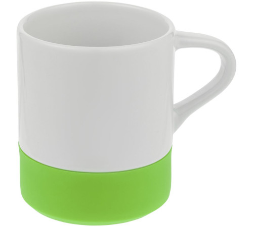 Кружка с силиконовой подставкой Protege, зеленое яблоко