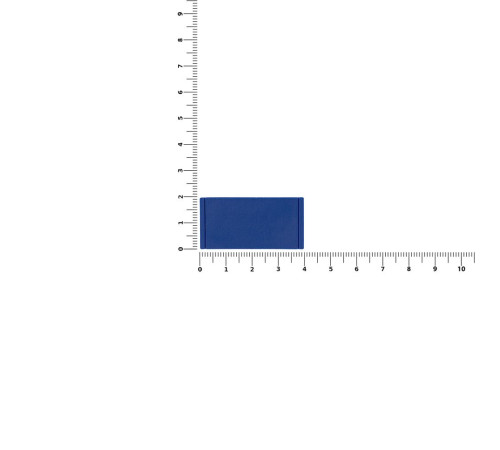 Лейбл из ПВХ Dzeta, S, синий