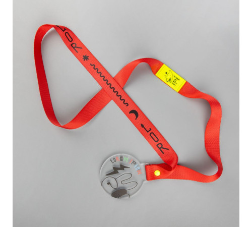 Лейбл из ПВХ Dzeta, S, желтый неон