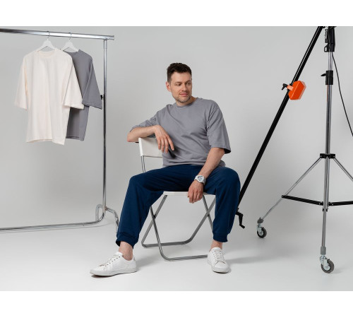 Футболка оверсайз унисекс Kosmos 2.0, светло-серая