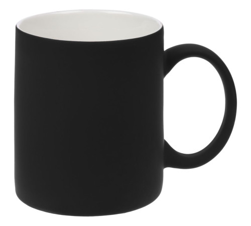 Кружка Promo Soft с покрытием софт-тач, черная