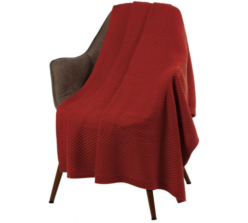 Плед Sheerness, коричневый (терракота)