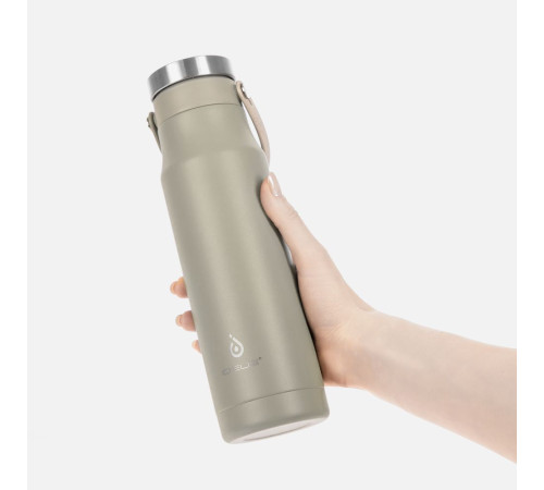 Термобутылка Tateyama, серо-бежевая