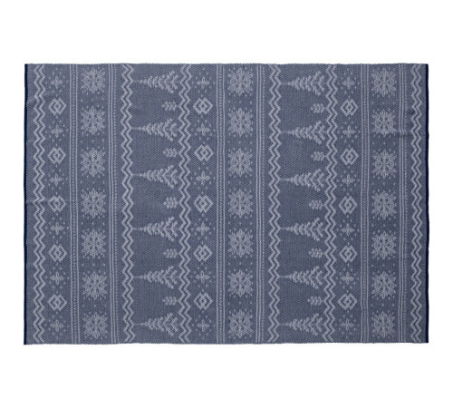 Плед Elnik, синий с молочно-белым