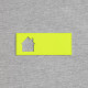 Лейбл из ПВХ с вырубкой «Дом», желтый неон