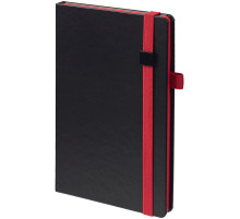 Ежедневник Ton Black, недатированный, черный с красным