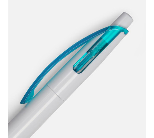 Ручка шариковая Bento, белая с голубым