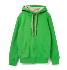 Толстовка унисекс на молнии Sherpa 280, ярко-зеленая