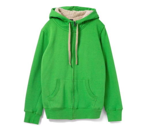 Толстовка унисекс на молнии Sherpa 280, ярко-зеленая