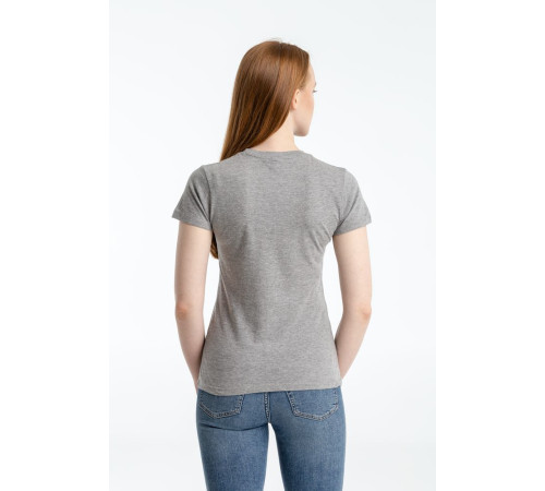 Футболка женская «Ты у меня вот здесь», серый меланж