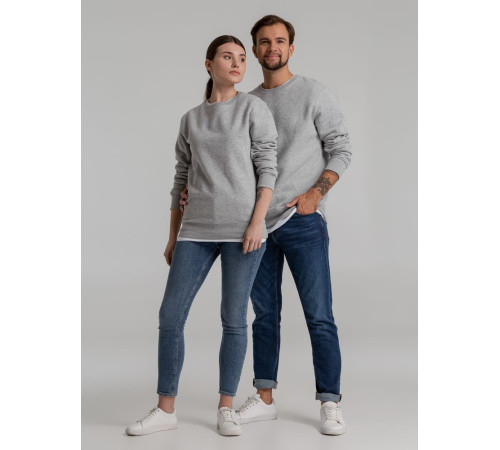 Свитшот унисекс King, серый меланж