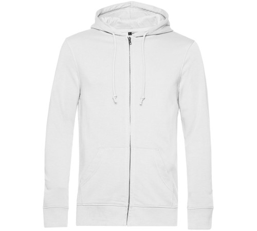 Толстовка на молнии с капюшоном унисекс BNC Inspire (Organic), белая