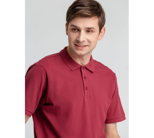 Рубашка поло мужская Neptune, вишнево-красная