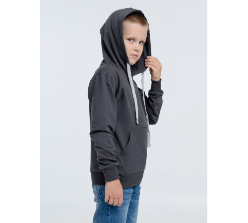 Толстовка с капюшоном детская Kirenga Kids, темно-серая (графит)