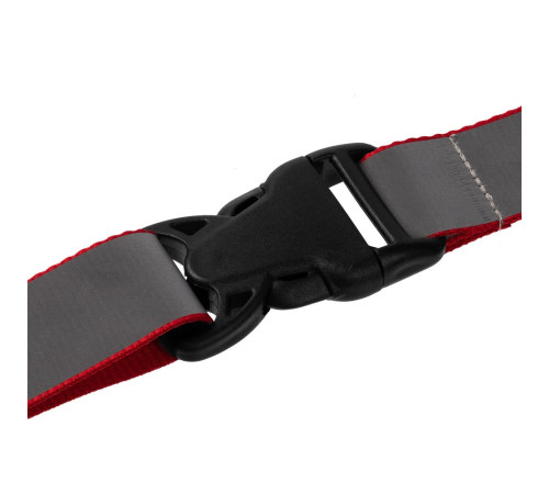 Лента светоотражающая Interlevel, красная с серым