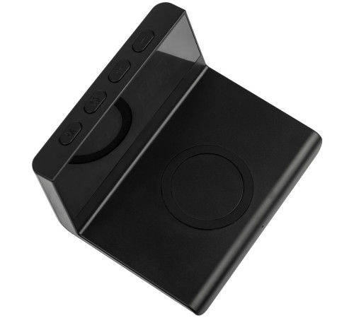 Станция беспроводной зарядки с часами Electron, ver.2, черная