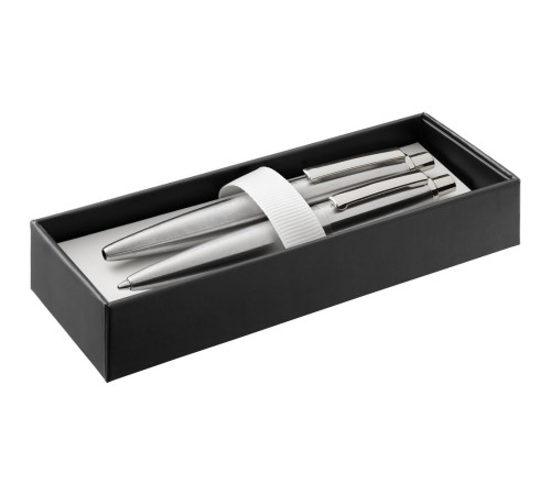 Набор из механического карандаша и ручки Poetica, серебристый