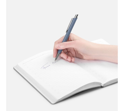 Ручка шариковая Konvent, матовая, серо-синяя