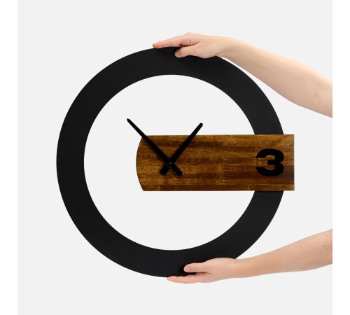 Часы TimeLord, черные с коричневым