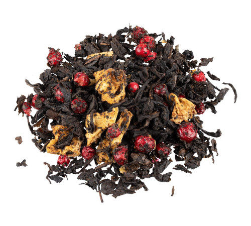 Чай «Сокочай» в желтой декоративной банке, черный с ананасом и брусникой